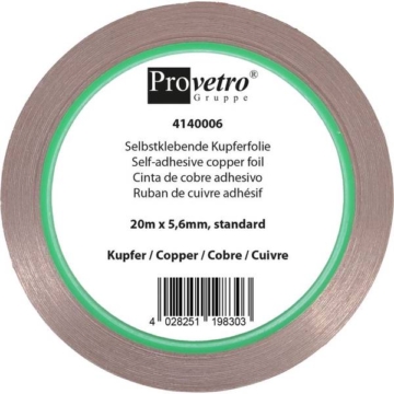 Vaskfooliumteip Provetro 5,6mm, must