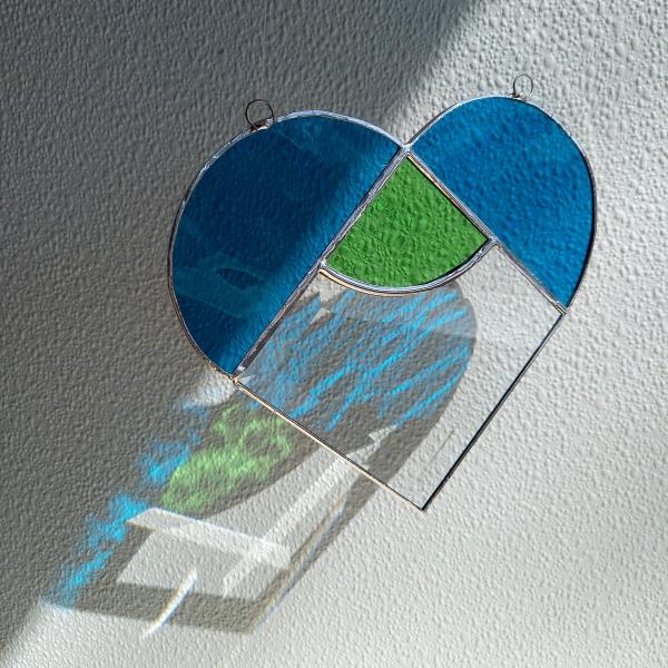 Süda, sinise rohelisega