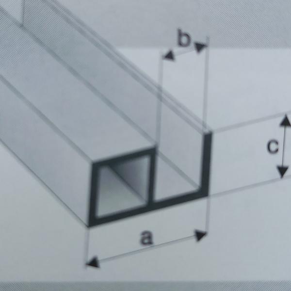 U-DV tinaprofiil raam, 2m