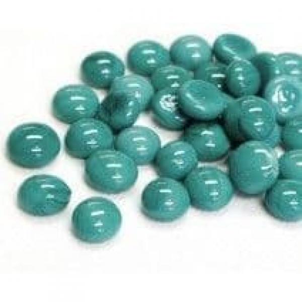 Klaashelmes mini, opaakne rohekassinine 10mm