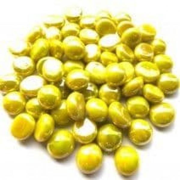 Klaashelmes mini, opaakne kollane 10mm, lüstriga