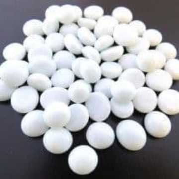 Klaashelmes mini, opaakne valge 10mm