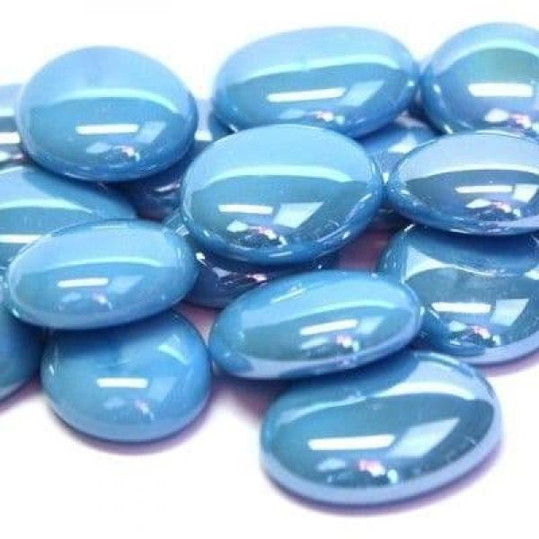 Klaashelmes opaakne türkiis 15mm, lüstriga