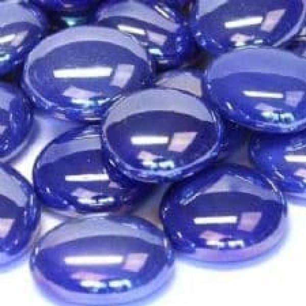 Klaashelmes opaakne sinine 20mm, lüstriga