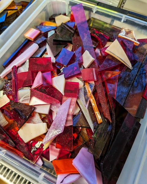 Mosaiigi klaasikillud, Punane 2Kg