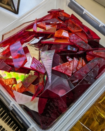Mosaiik, klaasikillud Punane 2,5Kg