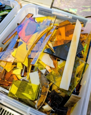 Mosaiigi klaasikillud, Kollane 2,2kg