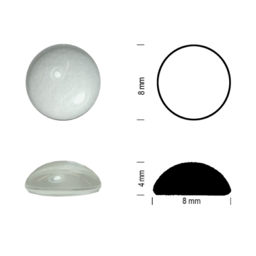 Klaasist juveel, 8mm, Läbipaistev