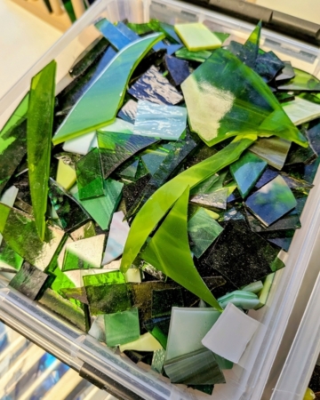 Mosaiigi klaasikillud, Roheline 2,2Kg