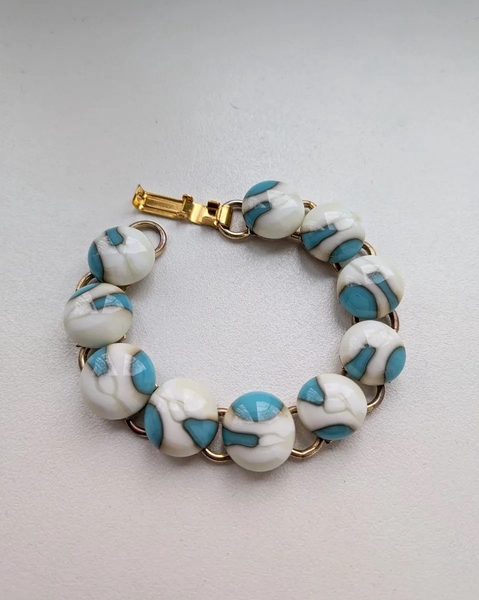 Käevõru, kreemvalge türkiis