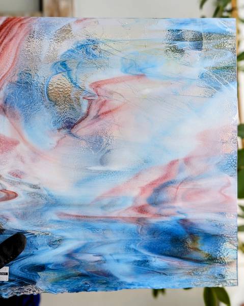 Uroboros 12-297 (30*30), Pink, Blue, White