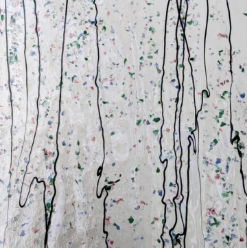 Mardi Gras 4210-00F (25*25), Pink, Blue, Green Frit, Black