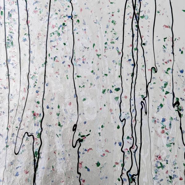 Mardi Gras 4210-00F (25*25), Pink, Blue, Green Frit, Black