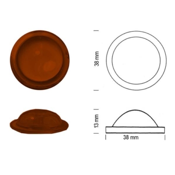 Bulleyes Fassett, Dark Amber, 38mm