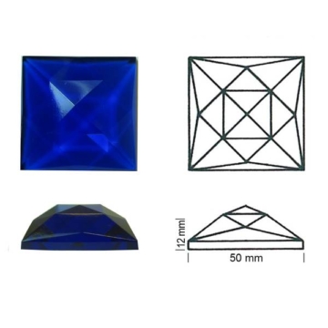 Ruut Fassett, Sinine, 50x50mm